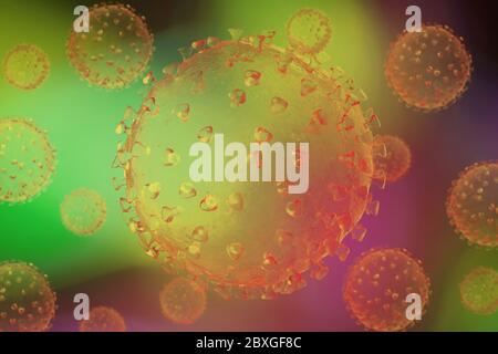 Coronavirus. COVID-19. Concept d'infection virale. MERS-COV, SRAS-COV, 2019-nCoV, Wuhan Coronavirus. Banque D'Images