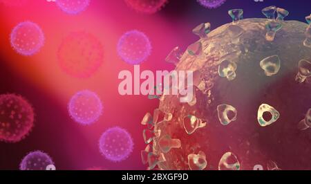 Coronavirus. COVID-19. Concept d'infection virale. MERS-COV, SRAS-COV, 2019-nCoV, Wuhan Coronavirus. Banque D'Images