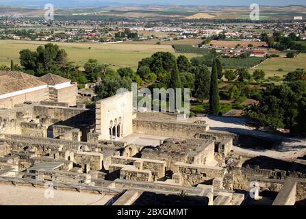 Ville animée de Madinat al-Zahra connue comme ville brillante Près de Cordoba Andalousie Espagne Banque D'Images