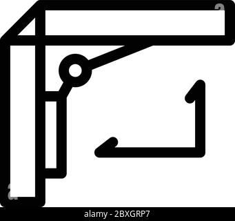 Icône de capot de ventilation automatique, style contour Illustration de Vecteur