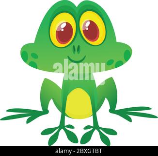 Personnage drôle de dessin animé Frog. Illustration vectorielle Illustration de Vecteur