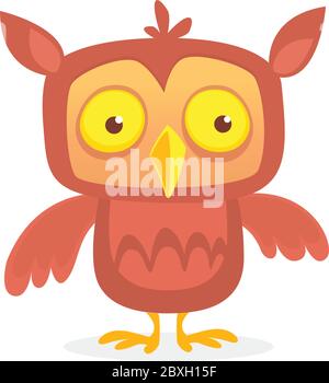 Chouette de dessin animé. Caractère vectoriel isolé Illustration de Vecteur