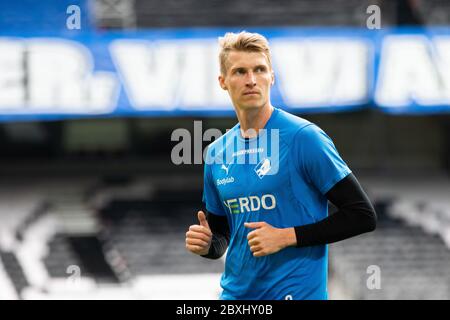 Copenhague, Danemark. 07e juin 2020. Simon Piesinger du Randers FC s'échauffe avant le match 3F Superliga entre le FC Copenhague et le Randers FC à Telia Parken. (Crédit photo : Gonzales photo/Alamy Live News Banque D'Images