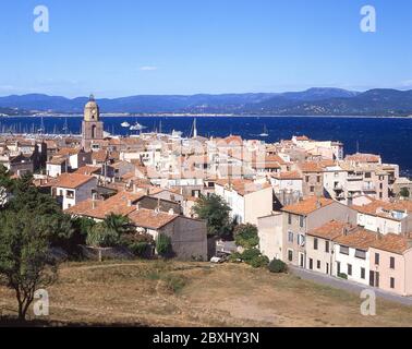 Vieille ville et du port de Fort, Saint-Tropez, Var, Provence-Alpes-Côte d'Azur, France Banque D'Images