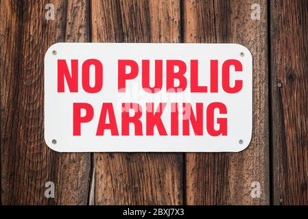 Pas de panneau de parking public à Joseph, Oregon. Banque D'Images