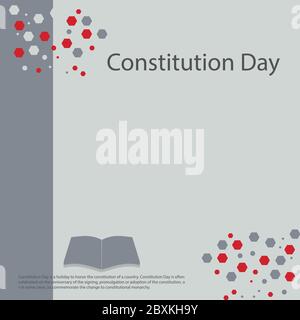 La Journée de la Constitution est un jour férié pour honorer la constitution d'un pays. La Journée de la Constitution est souvent célébrée à l'anniversaire de la signature, la promulgation Illustration de Vecteur