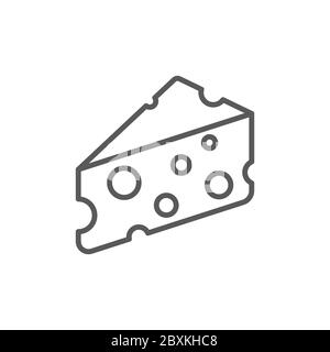 Symbole symbole symbole de l'icône du fromage aliment isolé sur fond blanc Illustration de Vecteur