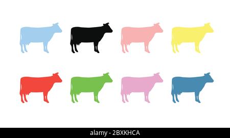 Ensemble d'icônes de couleur différentes Illustration de Vecteur