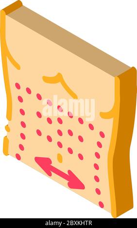 illustration du vecteur d'icône isométrique de lissage des muscles abdominaux Illustration de Vecteur