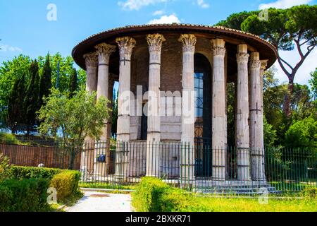 Le Temple Hercules Victor aussi connu comme Forum Boarium à Rome, Italie Banque D'Images