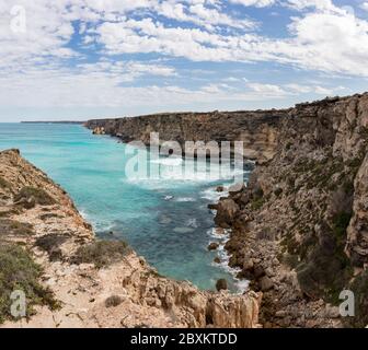 Vue sur les falaises de la Great Australian Bight Banque D'Images