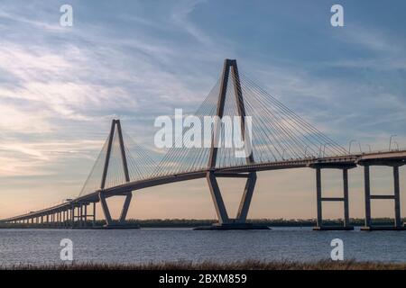 Pont Arthur Ravenel Jr. À Charleston, Caroline du Sud. Banque D'Images