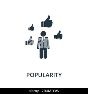 Icône de popularité de la collection de gestion de réputation. Symbole de popularité d'élément de ligne simple pour les modèles, la conception de sites Web et les infographies Illustration de Vecteur