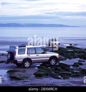 1999 Land Rover Discovery série 2 et Range Rover Banque D'Images