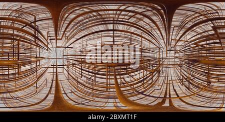 Carte HDRI 8K, arrière-plan panoramique d'environnement sphérique, rendu de source lumineuse abstraite (rendu équirectangulaire 3d) Banque D'Images