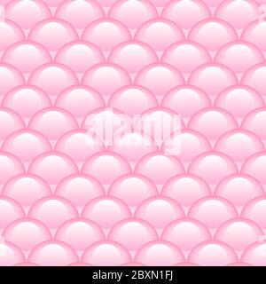 Motif sans couture rose princesse pour les textiles, le tissu. Imprimé girly pour enfant avec cercles. Queue de Sirène, balances à poisson. Motif mignon vectoriel. Illustration de Vecteur