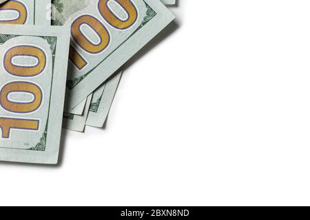 Dollars américains ou dollars américains : les femmes asiatiques comptent une main cent d'argent américain ou 100 USD domination note. Banque D'Images