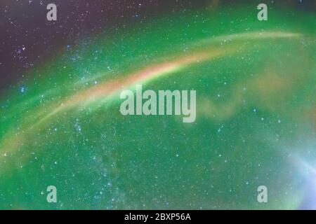 Aurora Borealis ou mieux connu sous le nom de la lumière du nord au cercle d'or, de l'Islande Banque D'Images