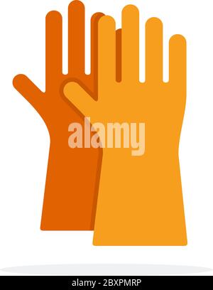 Gants Beekeeper vecteur matière plate conception objet isolé sur fond blanc. Illustration de Vecteur