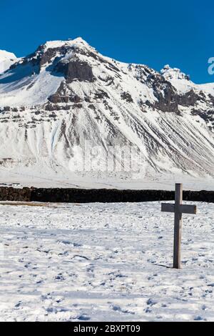 Église de Budir ou mieux connue comme l'Église noire en Islande Banque D'Images