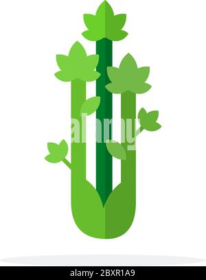 Variété de brocoli et d'asperges vecteur plat objet de conception de matériau. Illustration de Vecteur