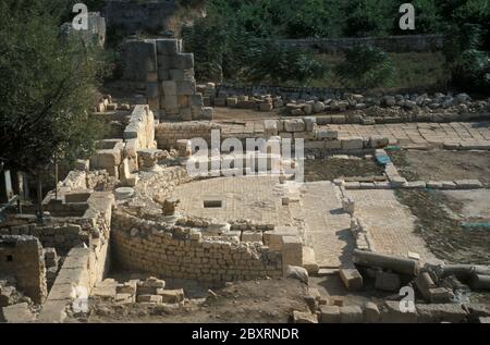 Ancienne ville romaine d'Elaiussa Sebaste - agora et basilique, Turquie Banque D'Images