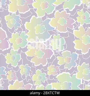 motif vectoriel sans coutures à motif fleuri ombré multicolore Illustration de Vecteur