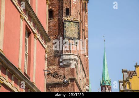 Gdansk, Pologne - Juny, 2019 :. Belles maisons colorées dans les rues de Gdansk, Pologne Banque D'Images