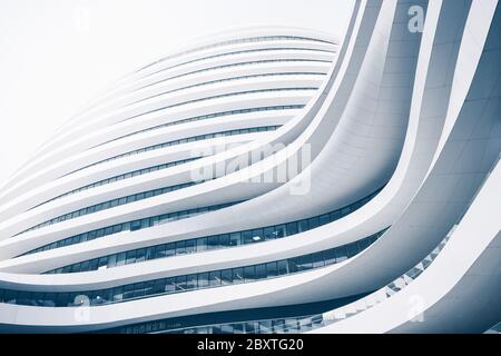 Beijing, Dongcheng District / Chine : architecture spectaculaire du Galaxy Soho par Zaha Hadid Banque D'Images