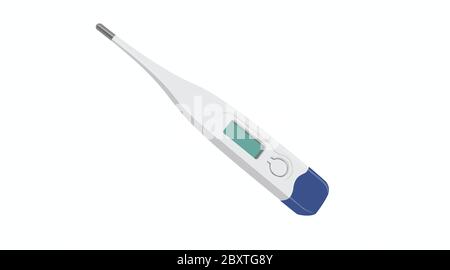 Illustration isolée vectorielle d'un thermomètre numérique Illustration de Vecteur