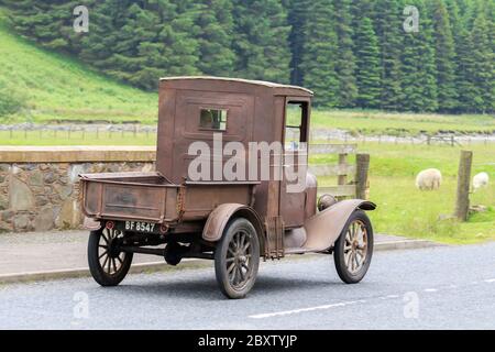 MOFFAT, ÉCOSSE - 29 JUIN 2019 : Ford modèle T 1925 ramassage dans un rallye automobile classique en route vers la ville de Moffat, Dumfries et Galloway Banque D'Images