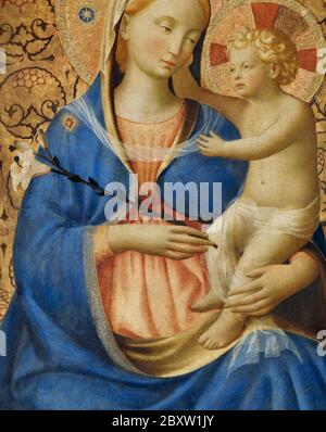 La Vierge de l'Humilité (1440) par Fra Angelico (Guido di Pietro, 1395) Banque D'Images