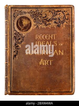 Une couverture en cuir rigide de 1890 du livre publié récemment idéaux of American Art Banque D'Images