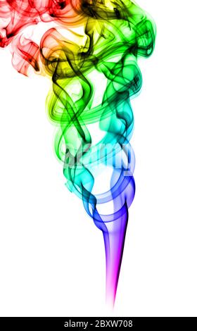 Bouffée de fumée de couleur abstraite Banque D'Images
