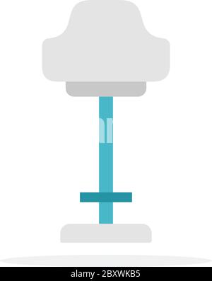 Chaise de bar vecteur plat conception de matériau objet isolé sur fond blanc. Illustration de Vecteur