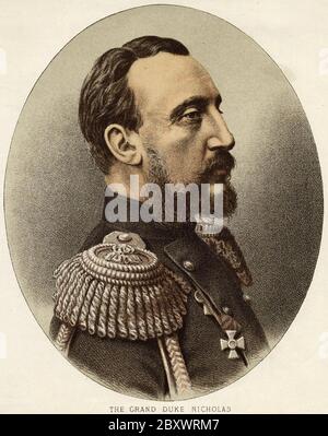 GRAND-DUC NICHOLAS NIKOLAEVITCH de Russie (1831-1891) troisième fils de Nicholas I Banque D'Images