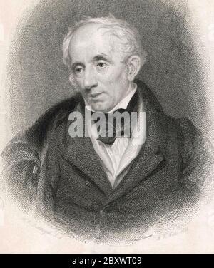 WILLIAM Wordsworth (1770-1850) poète romantique anglais Banque D'Images