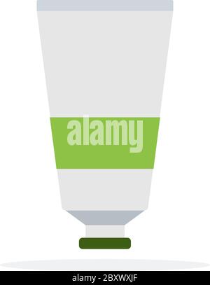 Dentifrice dans le conteneur vecteur plat conception de matériau objet isolé sur fond blanc. Illustration de Vecteur