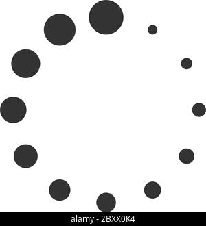 Chargement. Icône noire plat sur fond blanc Illustration de Vecteur