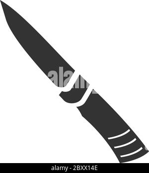 Couteau. Icône noire plat sur fond blanc Illustration de Vecteur