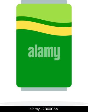 Eau de la gizette dans un vecteur vert étain plat isolé Illustration de Vecteur