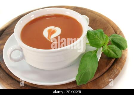 soupe de tomates à la crème Banque D'Images