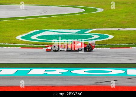 SEPANG, MALAISIE - AVRIL 9 : Felipe Massa (Team Scuderia Ferrari) à la qualification sur la Formule 1 GP, avril 9 2011, Sepang, Malaysi Banque D'Images