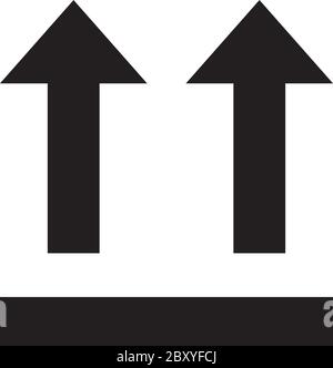 Flèches de position verticale de l'icône du vecteur de chargement isolées à plat Illustration de Vecteur