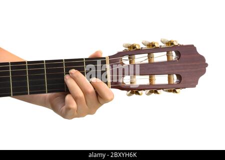 Main et guitare Banque D'Images