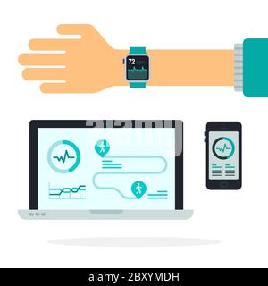 Icône vecteur de trackers d'entraînement isolé à plat. Illustration de Vecteur