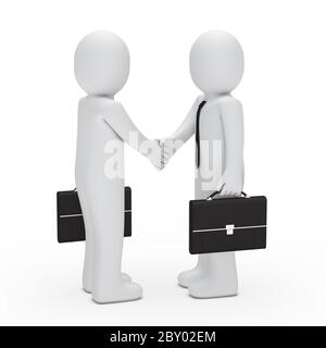 Poignée d'affaires 3d Banque D'Images