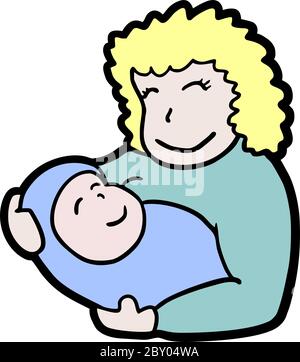 Mère de bébé Illustration de Vecteur