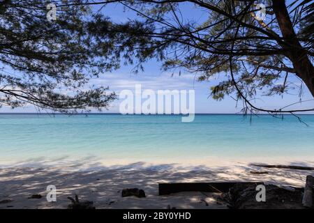 Belle vue de paysage de l'île Mantanani, Kota Belud, Sabah, Bornéo pour l'utilisation de fond Banque D'Images