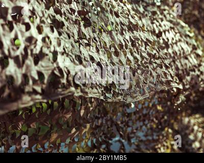 Camouflage de mesh caché des objets militaires russes Banque D'Images